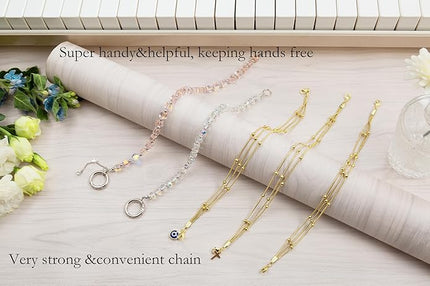Phone Charms Strap Wrist Chain Bracelet Phone Strap Detachable Anti Theft Anti-Fall Safety Hands-Free(2xPads) Fit Apple&Most Smartphones