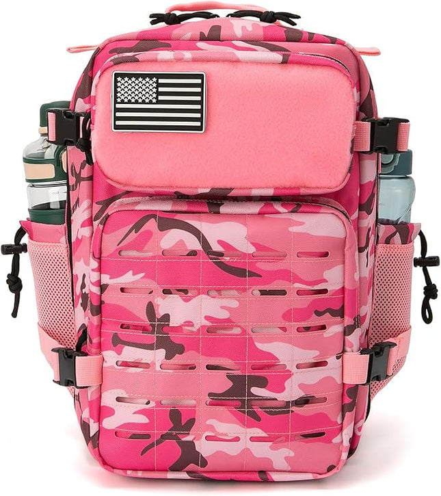 QT&QY 25L/45L Military Tactical Backpack For Men Molle Daypack 3 Day Bug Out Bag Hiking Rucksack With Bottle Holder