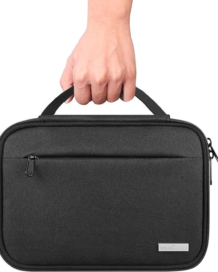 Lacdo Cord Organizer Travel, Cable Organizer Bag Case, Portable Electronics Organizer Travel Case, 6 Layer Large Capacity Charging Cords Storage organizer for Cables, SD Card, Travel Essentials, Black