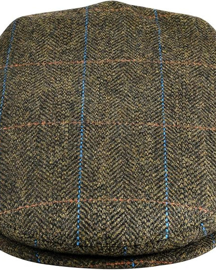 VOBOOM Men's Herringbone Flat Ivy Newsboy Hat Wool Blend Gatsby Cabbie Cap
