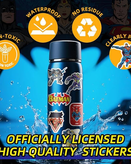 Superhero Stickers for Water Bottles - 50PCS Stickers for Boys, Teens, Adults - Sticker Waterproof for Laptop, Phone, Skateboard, Scrapbook, Party Favors, Gifts