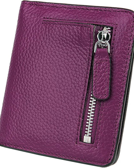 AINIMOER Small Leather Wallet for Women, Ladies Credit Card Holder RFID Blocking Women's Mini Bifold Pocket Purse