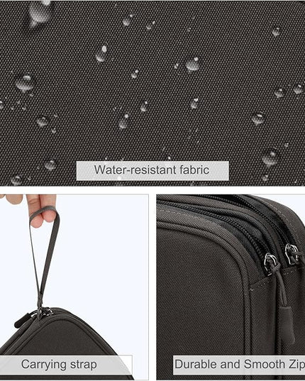 FYY Electronic Organizer, Large Travel Cable Organizer Bag Pouch Electronic Accessories Carry Case Portable Waterproof Double Layers All-in-One Storage Bag for Cable, Cord, Charger, Phone, Coffee