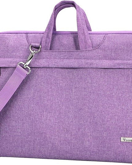Voova Laptop Bag 15.6 Inch, Waterproof Computer Sleeve Carrying Case with Shoulder Straps & Handle Compatible with Macbook Air 15 M2/M3/M4, MacBook Pro 15/16, 15-16 Inch Hp Dell Lenovo Asus, Lavender