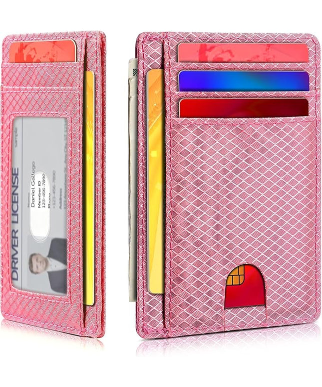 Artpaxy Slim Wallet for Men & Women, Minimalist Front Pocket Card Holder for Travel, RFID Blocking, Water Resistant Nylon Wallet for ID & Cash & Credit Card