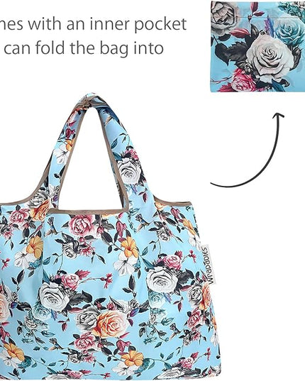allydrew Large Foldable Tote Nylon Reusable Grocery Bags