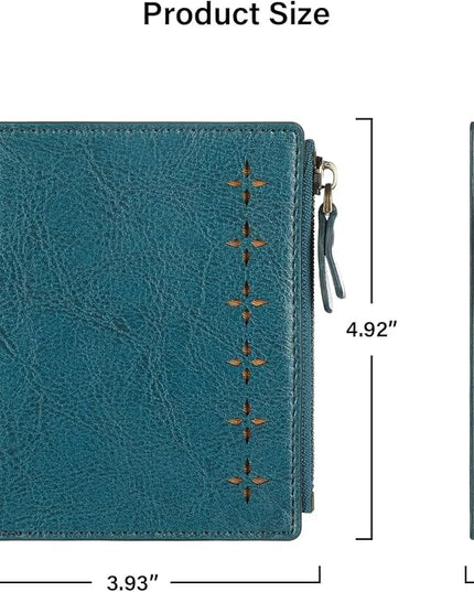 Lavemi Ultra Thin Small Compact Leather Womens Girls Wallets RFID Blocking Credit Card Holder for Women