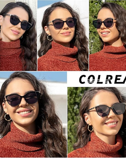 Trendy Cat Eye Sunglasses for Women Fashion Cateye UV400 Protection Glasses CL22017