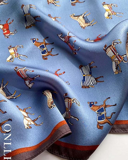 100% Mulberry Silk Scarf for Women Hair Lightweight Square Neckerchief Wrap For Head Scarves 21"