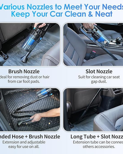 17pcs Car Detailing Kit Interior Cleaner, Car Interior Cleaning Kit with Handheld Car Vacuum, Car Detailing Brushes, Windshield Cleaning Tool, Car Cleaning Supplies, Car Accessories for Men, Women