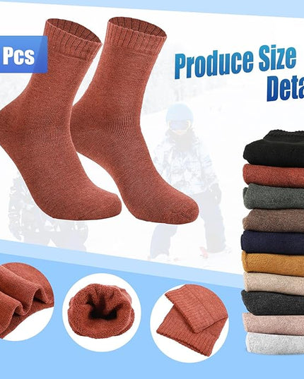 Hillban Winter Beanie Hat Gloves Set with Warm Socks Bulk, Homeless Knitted Beanie Cap Thick Thermal Winter Gloves Socks Pack