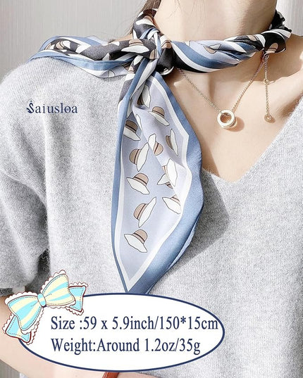 Purse Scarf For Handbags Head Scarves For Women's Hair Bags Scarfs Long Skinny Scarves Fashion Silky