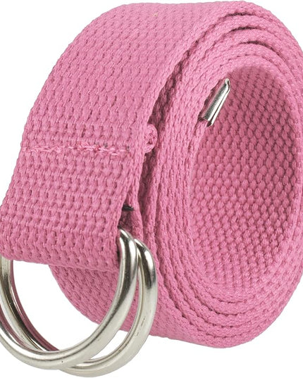 Gelante Canvas Web D Ring Belt Silver Buckle Military Style for men & women 1 or 3 pcs