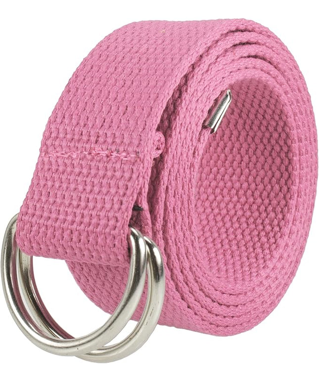 Gelante Canvas Web D Ring Belt Silver Buckle Military Style for men & women 1 or 3 pcs