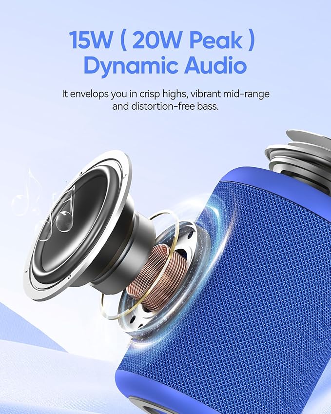 Portable Bluetooth Speaker Valentines Gifts For Him: Powerful Crystal Clear Sound/Romantic Light/IPX5 Waterproof/All Day Playtime/BT 5.3/TWS Paring,Small Wireless Speaker for Outdoor|Travel|Date Night