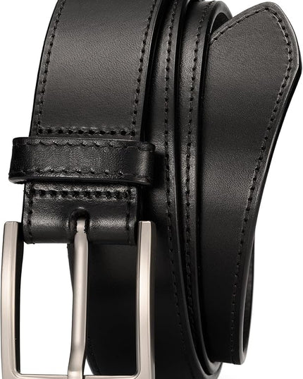 WOLFANT Men's 35mm Dress Casual Belt,100% Italian Full Grain Real Solid Leather