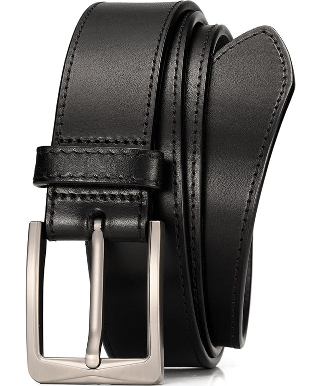 WOLFANT Men's 35mm Dress Casual Belt,100% Italian Full Grain Real Solid Leather