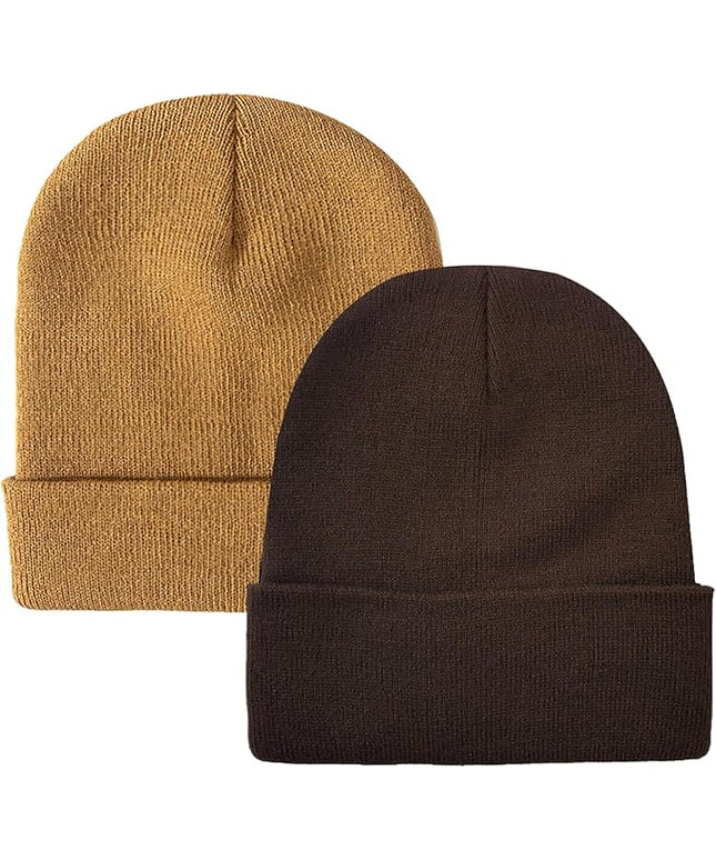 ZOORON 1&2 Pack Beanie for Men Women Slouchy Beanie Hats Winter Knit Caps Soft Ski Hat Unisex