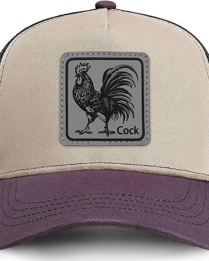 Animal Trucker Hats Leather Pattern Adjustable Snapback Mesh Animal Baseball Cap for Men