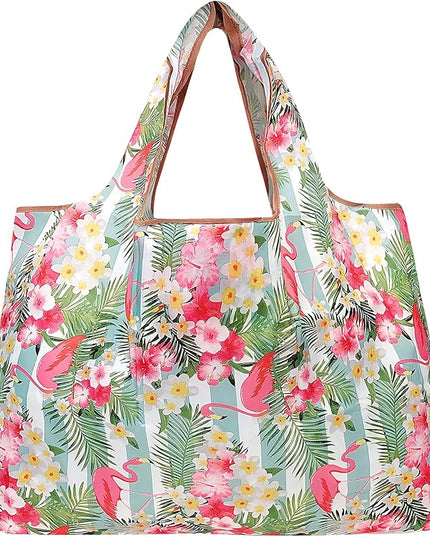 allydrew Large Foldable Tote Nylon Reusable Grocery Bags