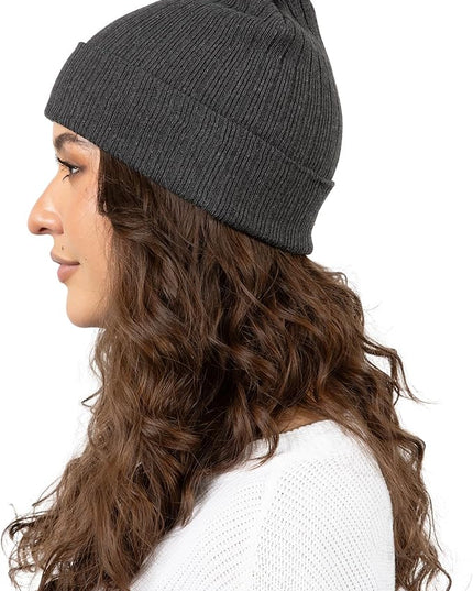 12 Pack Winter Beanie Hats for Men Women, Warm Cozy Knitted Cuffed Skull Cap, Wholesale