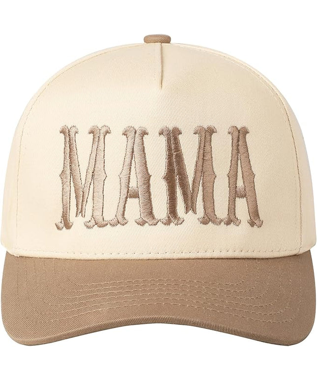 MIRMARU Two-Tone Vintage Canvas Trucker Hats for Men & Women, Adjustable Size Baseball Caps with Trendy Embroidered Design