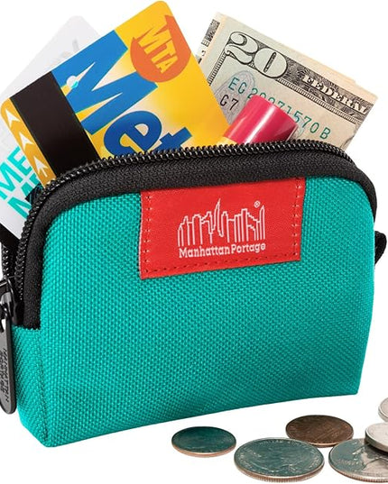 Manhattan Portage Coin Purse With Zipper Closure Pouch Eclectic Colors Credit Card ID Card Jewelry Keys Water Resistant Gift 1000D CORDURA® Everyday Carry