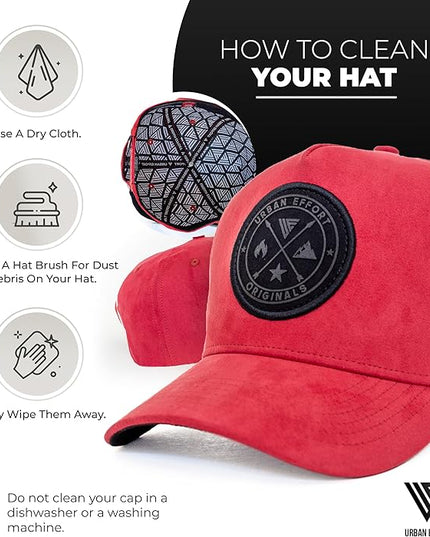 Urban Effort Mesh Back Cap - for Men and Women Baseball Hat 5-Panel Trucker Hat - Great Snapback Closure for Hunting & Hiking