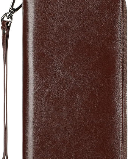 Lavemi Small Compact Women Wallet RFID Blocking Genuine Leather Bifold Purse with ID Windows