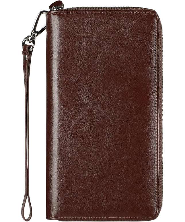 Lavemi Small Compact Women Wallet RFID Blocking Genuine Leather Bifold Purse with ID Windows
