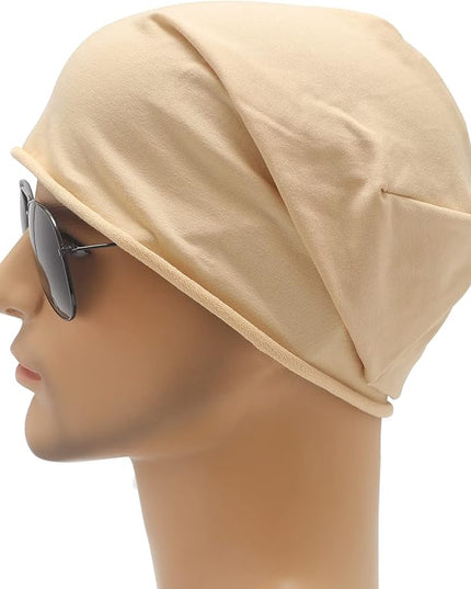 ZLYC Cotton Thin Slouchy Beanie Hat for Men Women Fashion Soft Stretch Knit Skull Cap