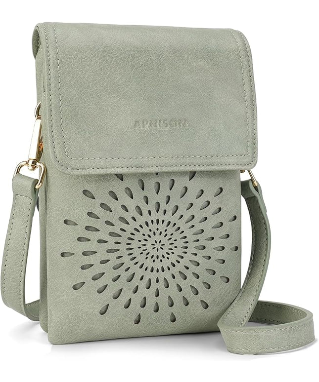 APHISON Small Crossbody Bags for Women Trendy, Leather Phone Wallet Purses Handbags Card Slots with Adjustable Strap