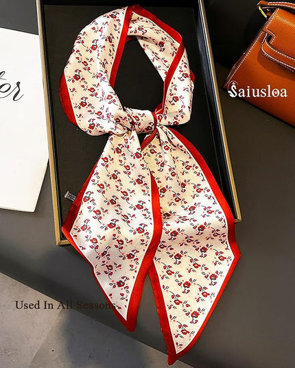 Purse Scarf For Handbags Head Scarves For Women's Hair Bags Scarfs Long Skinny Scarves Fashion Silky