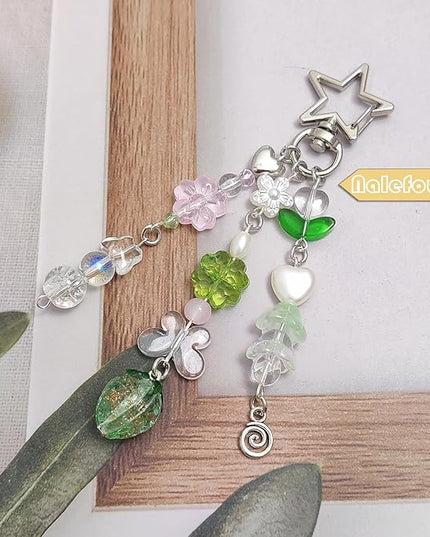 Keychain Bag Accessories Cute Cherry Strawberry Flower Keychains Accessories Decor for Keys Bags Purses Gift