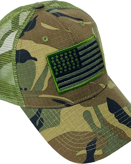 Roytrense Embroidered American Flag Unisex Baseball Cap (100% Cotton)
