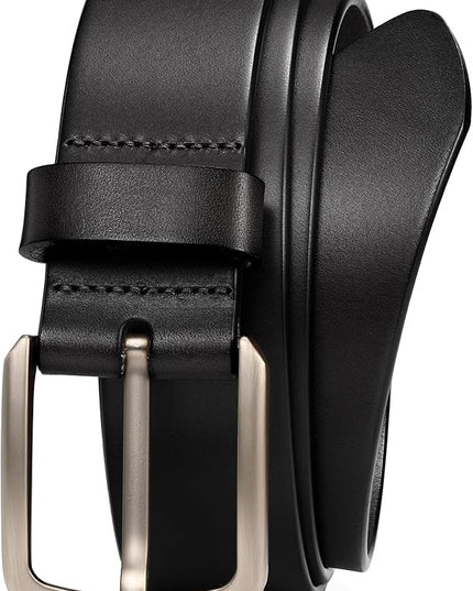 WOLFANT 1.5" Top Full Grain Leather Belt for Men in Gift Box,100% Italian Real Solid Leather