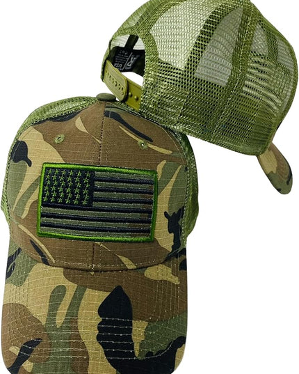Roytrense Embroidered American Flag Unisex Baseball Cap (100% Cotton)
