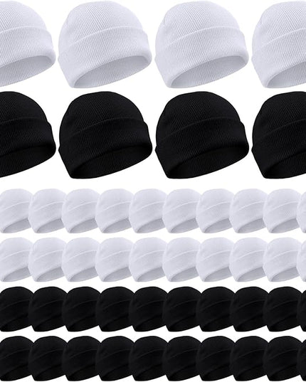 Yahenda 48 Pack Knit Beanies Hats Winter Beanie Hats Warm Knitted Cuffed Skull Cozy Cap for Men Women Unisex