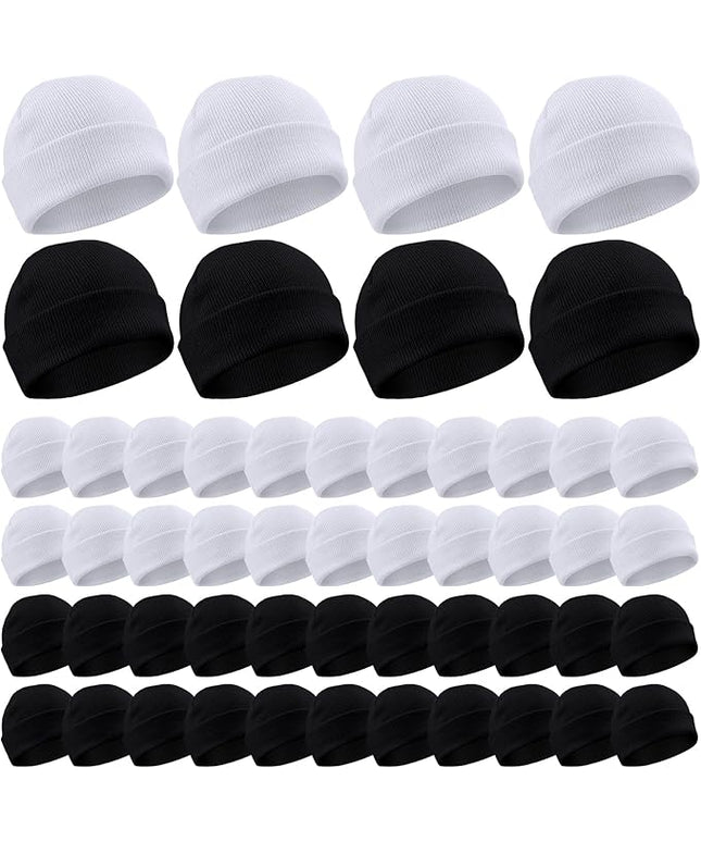 Yahenda 48 Pack Knit Beanies Hats Winter Beanie Hats Warm Knitted Cuffed Skull Cozy Cap for Men Women Unisex