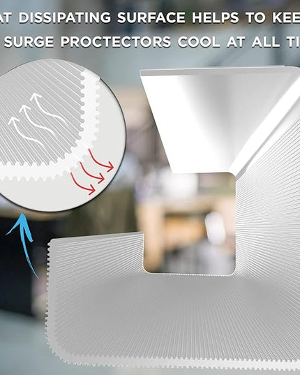 No-Screw Under Desk Cable Management Tray - Self-Adhesive Installation, Cord Management, Cable Tray, Under Desk Wire Organizer - White Single Tray