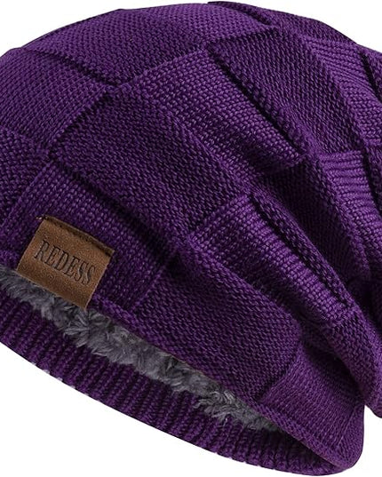 REDESS Beanie Hat for Men and Women Winter Warm Hats Knit Slouchy Thick Skull Cap