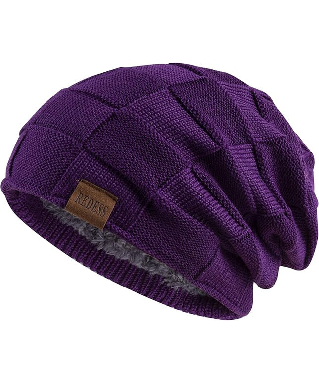 REDESS Beanie Hat for Men and Women Winter Warm Hats Knit Slouchy Thick Skull Cap