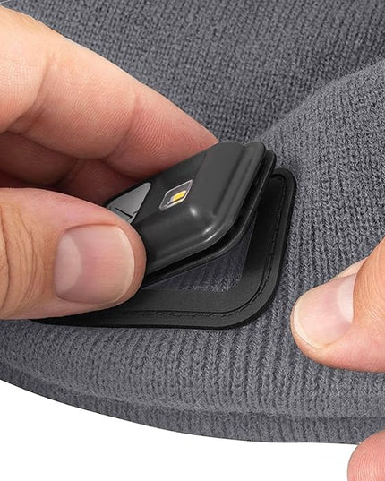 POWERCAP LED Hat Light 150 Lumens Rechargeable Fleece Beanie with Bright Built-in Headlamp Waterproof LED Warm One Size Cap