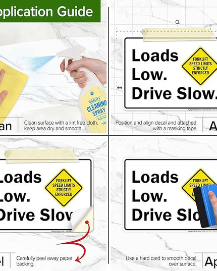Loads Low Drive Slow Sign, 10x7 Inches, 4 Mil Vinyl Decal Stickers Weather Resistant, Made in USA by My Sign Center