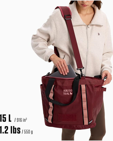 Utility Tote 15L, Over Shoulder & Crossbody Carry, Water Repellent, Full Zip, Laptop Sleeve