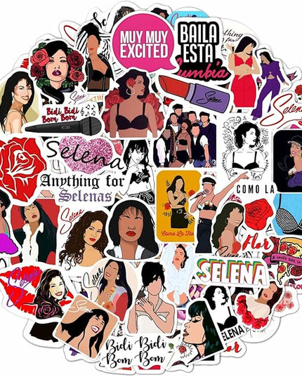 BulbaCraft Selen_a Quintanill_a Stickers for Water Bottles - Waterproof Selenaa Stickers, Gifts for Women and Men, Gifts for Women & Men