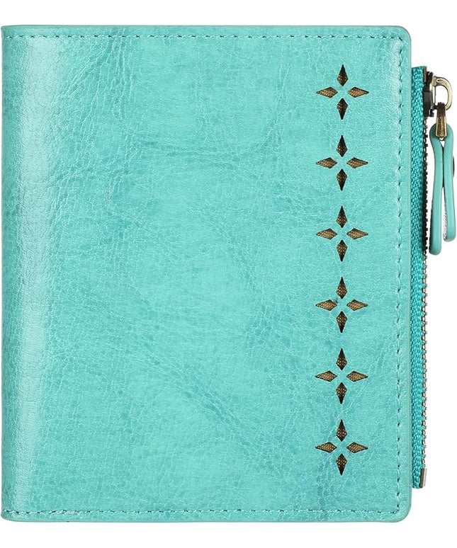 Lavemi Ultra Thin Small Compact Leather Womens Girls Wallets RFID Blocking Credit Card Holder for Women