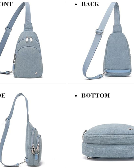 Anti Theft Crossbody Bags for Women Leather Sling Bag Cross Body Travel Purse Chest Bags Fanny Pack Gift Teen Girl