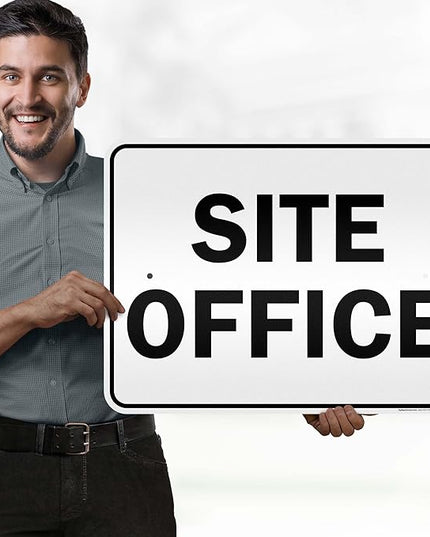 Site Office Sing Sign, 18x24 Inches, 3M EGP Reflective .080 Aluminum, Fade Resistant, Made in USA by My Sign Center
