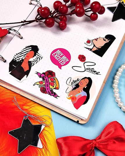 BulbaCraft Selen_a Quintanill_a Stickers for Water Bottles - Waterproof Selenaa Stickers, Gifts for Women and Men, Gifts for Women & Men